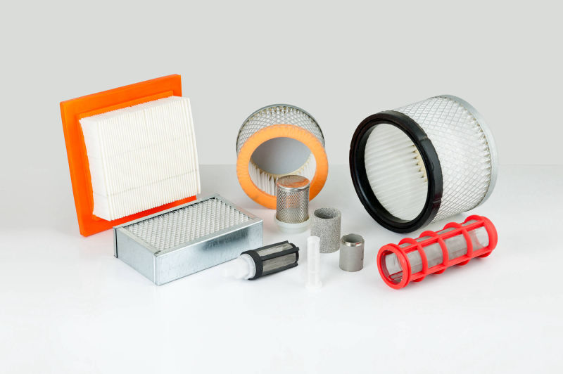 Filtri HEPA (ad alta efficienza di filtrazione del particolato), a rete metallica, sinterizzati.